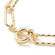 Brass Textured Paperclip Chain Bracelets(BJEW-JB06063)-3