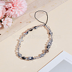 1Pc Plastic Beads Mobile Straps for Women, Phone Decorations Charm, Cross & Bear & Heart & Cube, Silver, 183mm(HJEW-LP0001-31)
