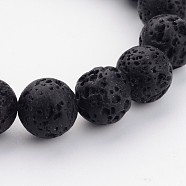 Natural Lava Rock Beads Strands, Round, 14mm, Hole: 1.2mm, about 29pcs/strand, 16 inch(G434-10)