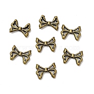 Tibetan Style Alloy Beads, Bowknot, Antique Bronze, 10x13x2.5mm, Hole: 1.2mm(FIND-E038-01AB)