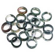 Natural Indian Agate Plain Band Rings, Inner Diameter: 18~20mm(PW-WG25917-03)