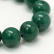 Natural Mashan Jade Round Beads Strands, Dyed, Green, 6mm, Hole: 1mm, about 69pcs/strand, 15.7 inch(G-D263-6mm-XS26)