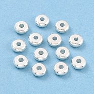 304 Stainless Steel Spacer Beads, Flat Round, Silver, 5x2mm, Hole: 1.5mm(STAS-F191-13S-B)