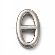 304 Stainless Steel Connector Charms, Navy Mesh Charms, Oval, Stainless Steel Color, 20x12x3mm, Hole: 6x5.5mm(STAS-P322-02A-P)
