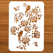 PET Hollow Out Drawing Painting Stencils, for DIY Scrapbook, Photo Album, Bird, 297x210mm(DIY-WH0421-0027)