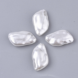 ABS Plastic Imitation Pearl Beads, Nuggets, Creamy White, 20.5x11.5x5mm, Hole: 1.2mm, about 840pcs/500g(OACR-T022-03A)