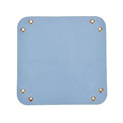 PVC Leather Storage Tray Box with Snap Button, for Key, Phone, Coin, Wallet, Watches, Square, Light Steel Blue, 250x250x1.5mm(AJEW-D050-01A-03AB)