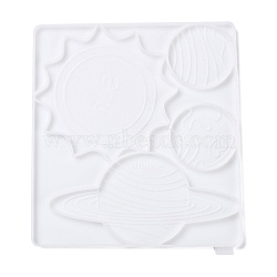 Planet DIY Decoration Silicone Molds, Resin Casting Molds, For UV Resin, Epoxy Resin Jewelry Making, White, 269x237x9mm(DIY-G046-23)