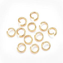304 Stainless Steel Jump Rings, Open Jump Rings, Golden, 8x1.2mm(STAS-F084-18G)