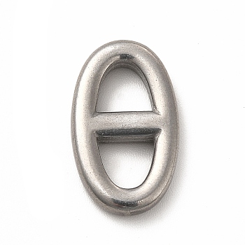 304 Stainless Steel Connector Charms, Navy Mesh Charms, Oval, Stainless Steel Color, 20x12x3mm, Hole: 6x5.5mm