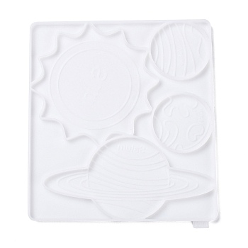 Planet DIY Decoration Silicone Molds, Resin Casting Molds, For UV Resin, Epoxy Resin Jewelry Making, White, 269x237x9mm