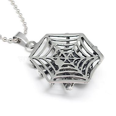 Alloy Glass Pendant Necklaces(NJEW-S381-098)-3