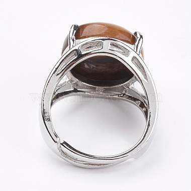 Adjustable Natural Tiger Eye Finger Rings(X-RJEW-F075-01A)-3