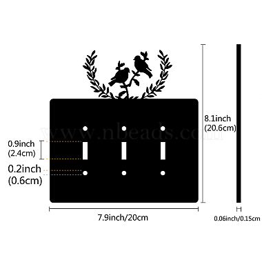 decoraciones de interruptor de luz de hierro(AJEW-WH0238-021)-2