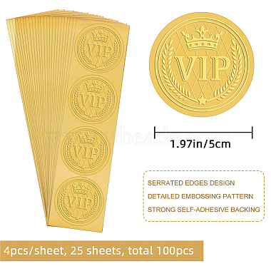 Self Adhesive Gold Foil Embossed Stickers(DIY-WH0211-254)-2