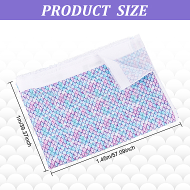 Fishscale Pattern Polyester Fabrics(DIY-WH0292-79A)-2