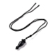 Gemstone Pendulum Shape Pendant Necklace with Nylon Cord for Women(G-A210-07)-3