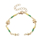 Fabrication de bracelets en chaîne à maillons étoile et papillon en laiton(AJEW-JB01150-43)-1