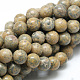 Ronds de perles de pierres précieuses de jaspe de peau jaune léopard naturel(G-J302-12-10mm)-2