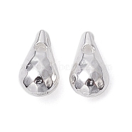 Alloy Beads, Long-Lasting Plated, Section  Teardrop, Silver, 9x5x4mm, Hole: 1mm(FIND-B029-27S)