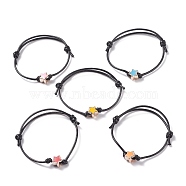 Star Beaded Cord Bracelet, Adjustable Friendship Bracelet for Women, Mixed Color, Inner Diameter: 2-1/2~3-1/2 inch(6.4~8.9cm) (BJEW-JB07683)