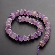 Natural Amethyst Beads Strands, Faceted, Rondelle, 14~16x7~9mm, Hole: 3~4mm, about 47~54pcs/strand, 15.3 inch(G-J332-B05-A)