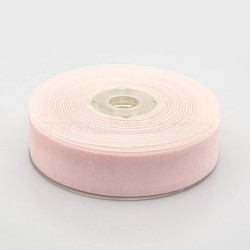 Polyester Velvet Ribbon for Gift Packing and Festival Decoration, Lavender Blush, 1 inch(26mm), about 25yards/roll(22.86m/roll)(SRIB-M001-26mm-115)