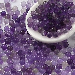 Natural Amethyst Beads, No Hole, Round, 3mm(X-G-Z016-07B)