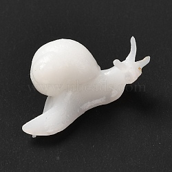 3D Resin Model, UV Resin Filler, Epoxy Resin Jewelry Making, Snail, White, 20x10x10mm(DIY-F090-08B)