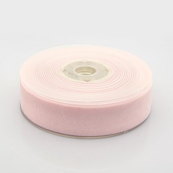 Polyester Velvet Ribbon for Gift Packing and Festival Decoration, Lavender Blush, 1 inch(26mm), about 25yards/roll(22.86m/roll)
