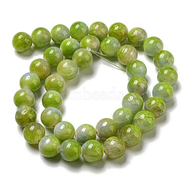 teints jade naturel perles brins(G-F764-03A)-3