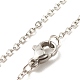 Gemstone Donut Pendant Necklace with 304 Stainless Steel Cable Chains for Women(NJEW-JN03852-01)-8