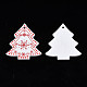 Christmas Theme Spray Painted Wood Pendants(WOOD-N005-52A)-2