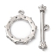 Brass Pave Clear Cubic Zirconia Toggle Clasps(KK-P234-87P)-2