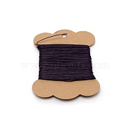 Wax Cord, with Craft Paper Cards, Flat, for Bracelet Making, Indigo, 1mm, about 32.81 Yards(30m)/Card(YC-WH0010-01A)