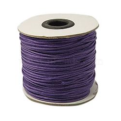Nylon Thread, Medium Purple, 1.5mm, about 100yards/roll(NWIR-G006-1.5mm-08-WH)