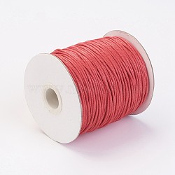 Waxed Cotton Thread Cords, Red, 1.5mm, about 100yards/roll(300 feet/roll)(YC-R003-1.5mm-162)