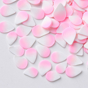 Handmade Polymer Clay Nail Art Decoration Accessories, Petal, Pearl Pink, 5~7.5x4~6x0.3~1mm, about 5000pcs/50g.