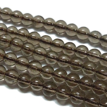 Synthetic Smoky Quartz Beads Strands, Round, 8mm, Hole: 1mm, about 50pcs/strand, 15.5 inch
