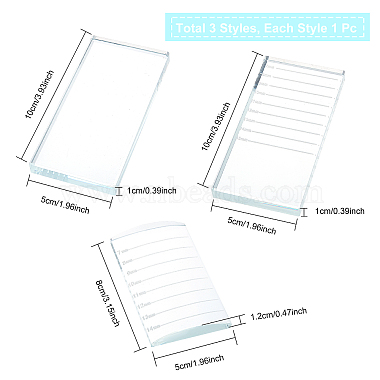 Fingerinspire 3Pcs 3 Styles K9 Glass Eyelash Extension Pads(MRMJ-FG0001-09)-2