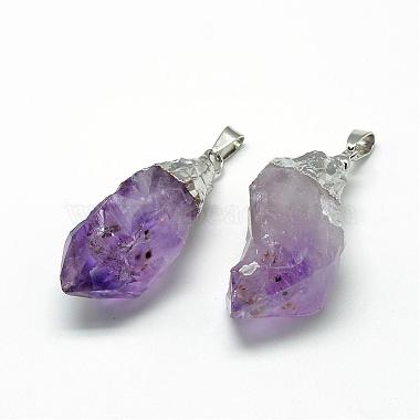 Natural Amethyst Pendants(G-Q493-02P)-2