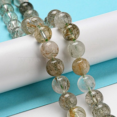 naturelles vert quartz rutile perles brins(G-A219-A03-04)-4