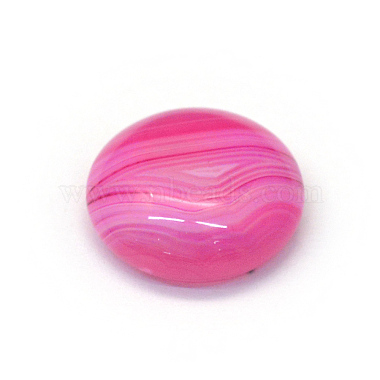 Dyed Natural Striped Agate/Banded Agate Cabochons(X-G-R348-14mm-01)-2