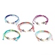 Fabrication de bracelets en cordon tressé en polyester réglable(AJEW-JB00860)-1
