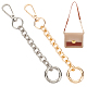 WADORN 2Pcs 2 Colors Iron Cable Chain Purse Strap Extenders(IFIN-WR0001-11)-1