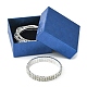 4Pcs 3 Style Brass Rhinestone Tennis Stretch Bracelet Sets for Girlfriend(BJEW-FS0001-06)-3