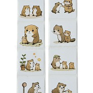 8 Styles Self-Adhesive Paper Cartoon Reward Stickers, Stickers for Students, Bear, 25x25mm, 500pcs/roll(DIY-R083-02A)