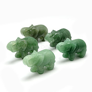 Natural Green Aventurine Decorations, Elephant, 52x21x30mm(G-S265-11A)
