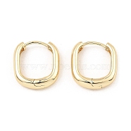 Brass Hoop Earrings, Oval, Light Gold, 18x16x4mm(EJEW-I289-15KCG)