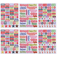 9 Sheets 3 Styles Colorful Rectangle Coated Paper Self Adhesive Budget Labels Stickers, Cash Envelope Budget Decals for Money Saving Budgeting Planner, Mixed Shapes, 194x142x0.1mm, Sticker: 7~21x12~66mm, 3 sheets/style(STIC-GF0001-17)